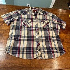 Vintage Rustler Men’s button down pearl buttons short sleeve size XXL